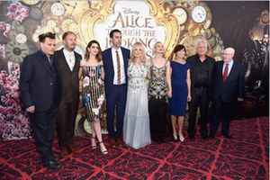 Johnny Depp, Anne Hathaway, Mia Wasikowska and Sacha Baron Cohen Photo