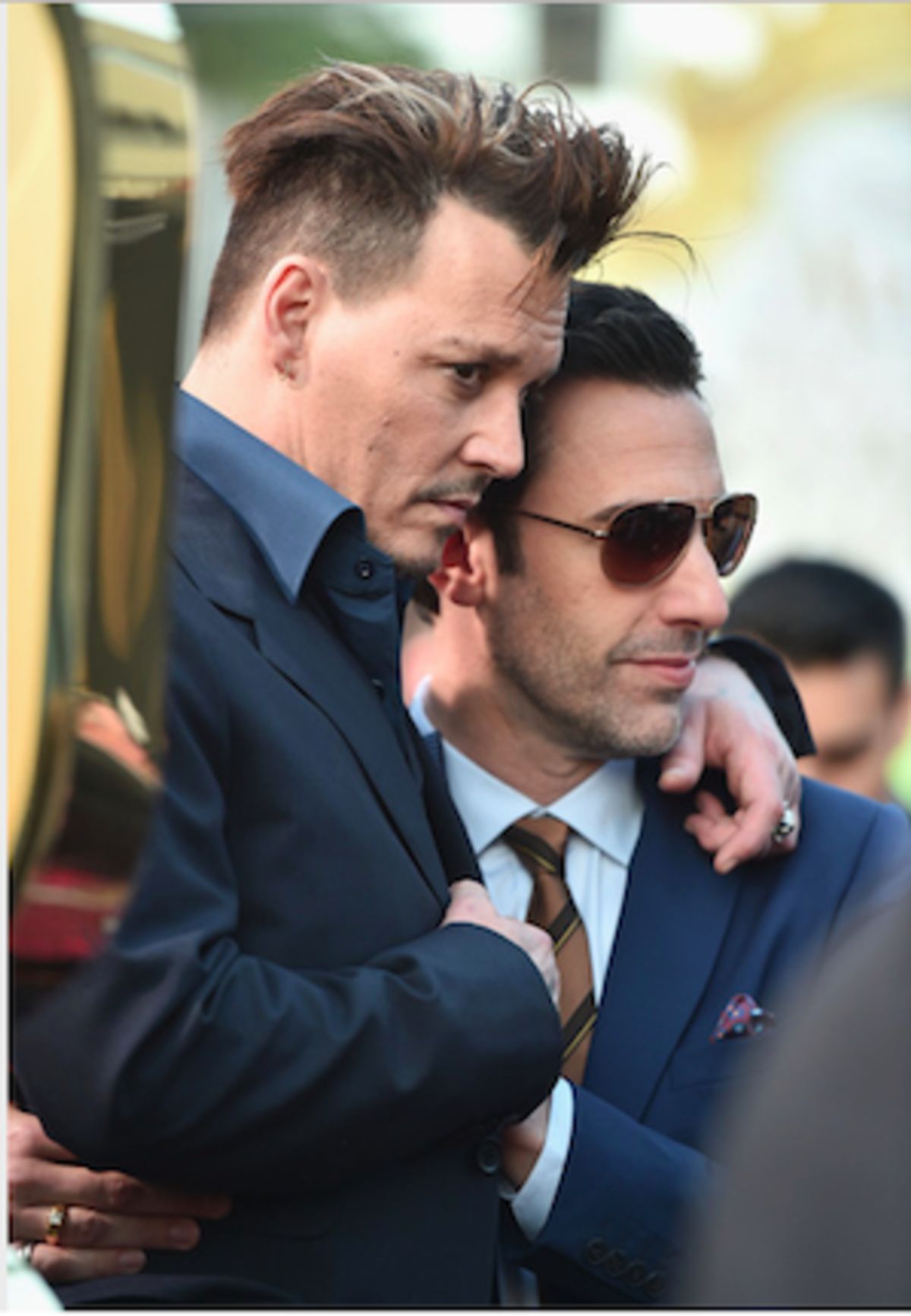 Johnny Depp and Sacha Baron Cohen at 