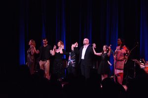 Scott Siegel, Christiane Noll, Cooper Grodin, Kerry O'Malley, Scott Coulter, Christina Bianco and Jeannette Bayardelle @ BroadwayWorld Scott Siegel, Christiane Noll, Cooper Grodin, Kerry O'Malley, Scott Coulter, Christin Photo