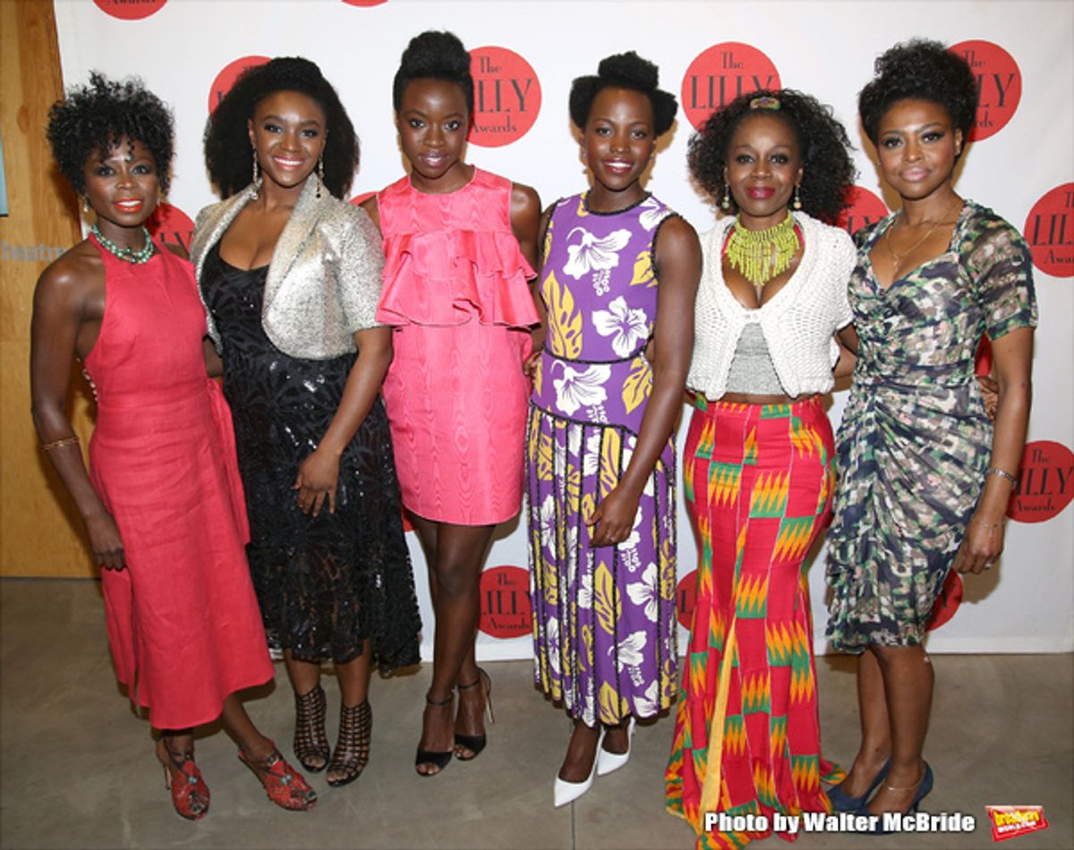 Zainab Jah, Saycon Sengbloh, Danai Gurira, Lupita Nyong'o, Akosua Busia and Pascale Armand at 
