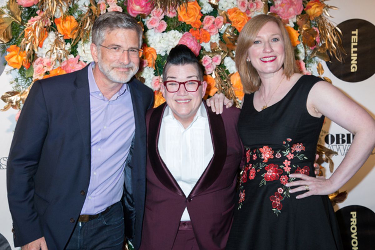 Peter Barbey, Lea DeLaria, Heather Hitchens at 