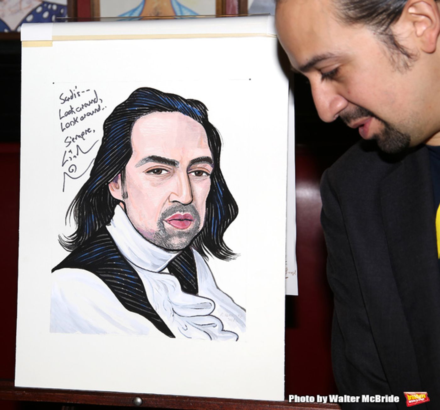 Photo Coverage: Look Around, Look Around! HAMILTON's Lin-Manuel Miranda Is Getting His Sardi's Portrait  Image
