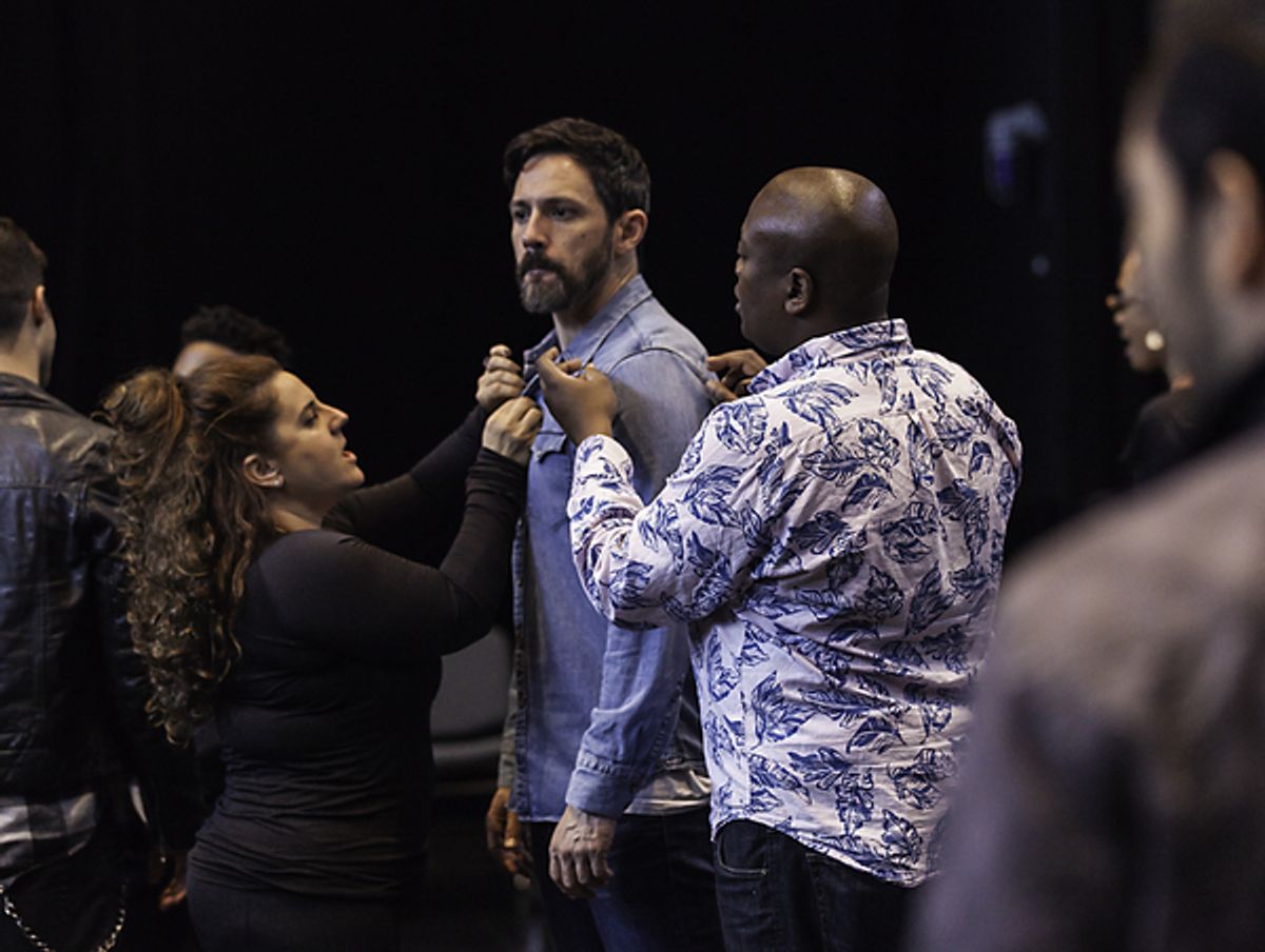 Marissa Jaret Winokur, Steve Kazee, Tituss Burgess  at 