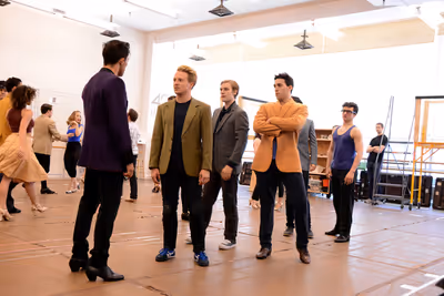 German Alexander, Mikey Winslow and the cast Photo