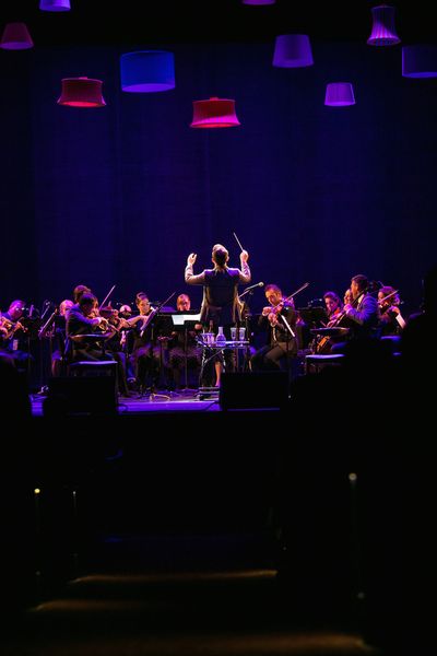 Luke Frazier conducting the American Pops Orchestra Photo
