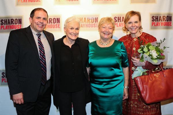 John Simpkins, Glenn Close, Sharon Playhouse Board President Bobbie Olsen, Terre Blai Photo