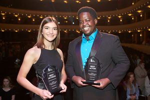 Nevada High School Musical Theatre Awards on May 29, 2016. Reynolds Hall at The Smith Center for the Performing Arts.
NVHS
Myron Martin
Candy Schneider
@ BroadwayWorld Nevada High School Musical Theatre Awards on May 29, 2016. Reynolds Hall at The Smith Photo