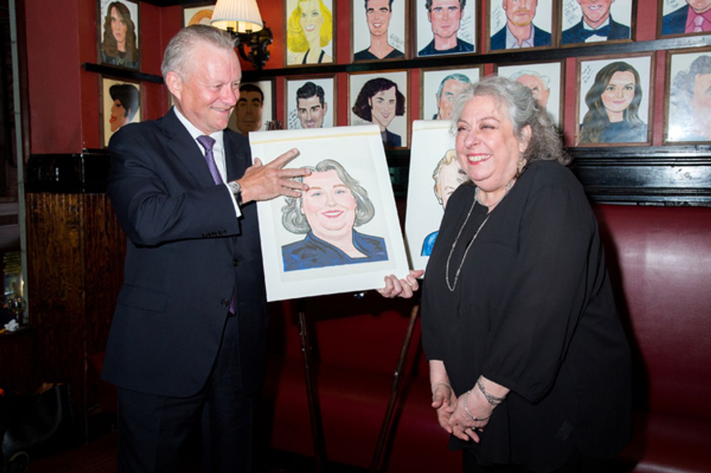 Photo Coverage: THE HUMANS' Reed Birney and Jayne Houdyshell Unveil Sardi's Portraits!  Image