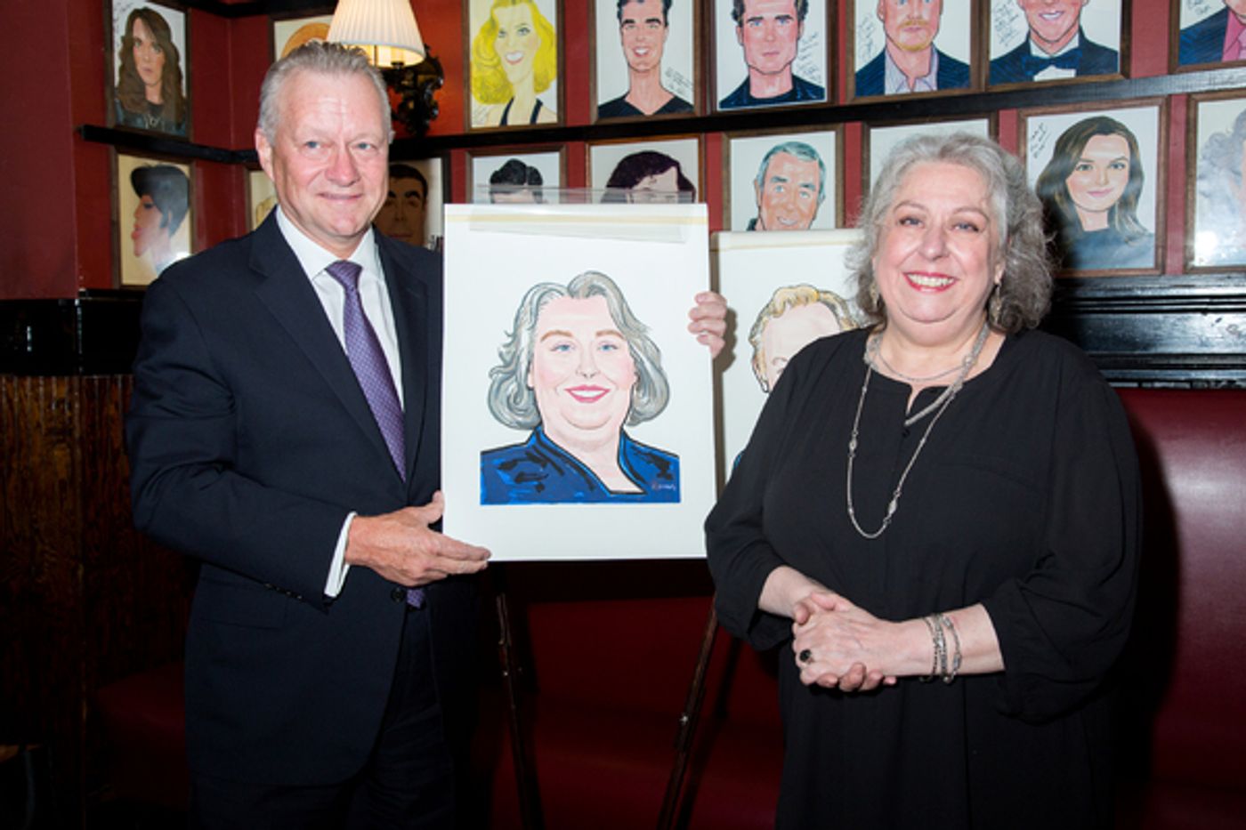 Photo Coverage: THE HUMANS' Reed Birney and Jayne Houdyshell Unveil Sardi's Portraits!  Image