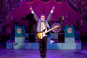 Michael Siktberg as Buddy Holly in 'BUDDY: The Buddy Holly Story' at Theatre By The Sea thru June 19. Photo by Steven Richard Photography @ BroadwayWorld Michael Siktberg as Buddy Holly in 'BUDDY: The Buddy Holly Story' at Theatre By The S Photo