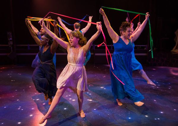 Karla L. Beard (Melpomene), Landree Fleming (Kira) and Missy Aguilar (Calliope) in Am Photo