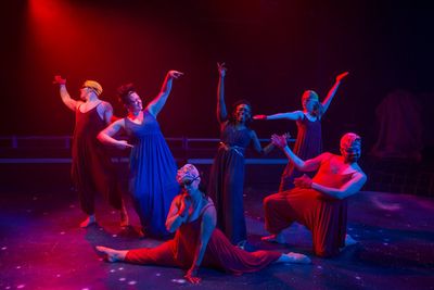 James Nedrud (Siren), Missy Aguilar (Calliope), Kasey Alfonso (Siren), Karla L. Beard Photo