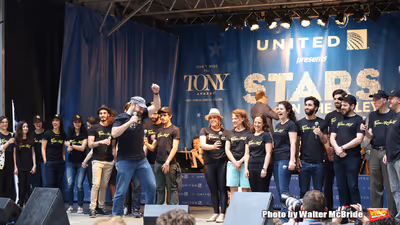 Danny Burstein with the cast of 'Fiddler on the Roof'  Photo
