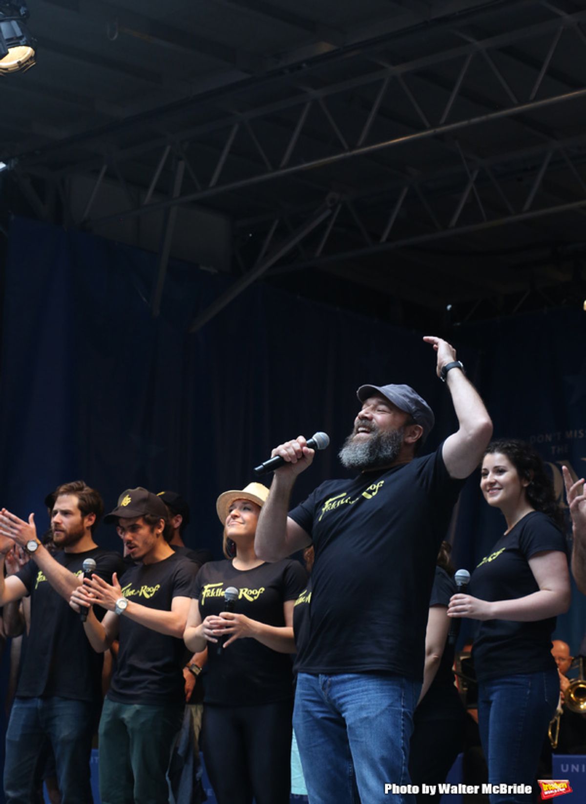 Danny Burstein with the cast of 'Fiddler on the Roof'  at 