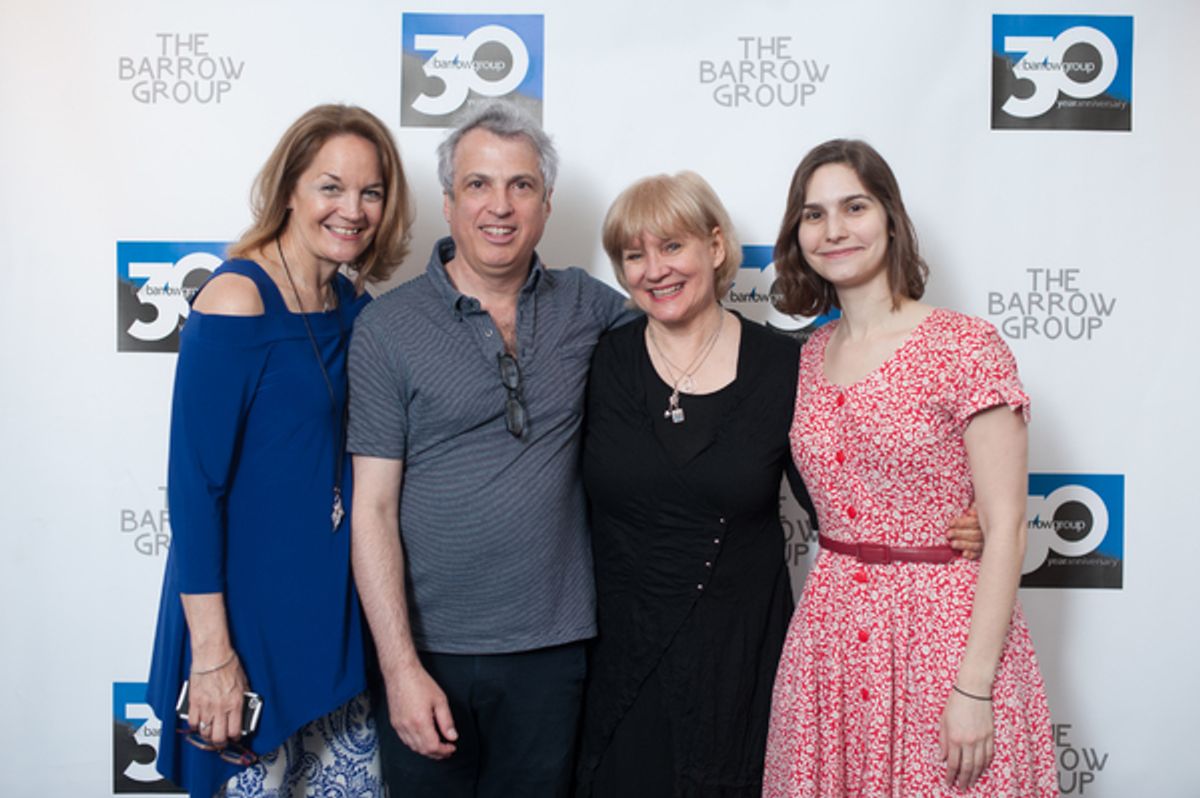 Co-artistic  Lee Brock with Playwrights Eric Weiner, Arlene Hutton, Marina Templesman at 