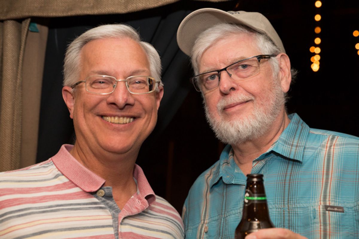 Farewell reception for Geoff Nelson and Ann Hall at 