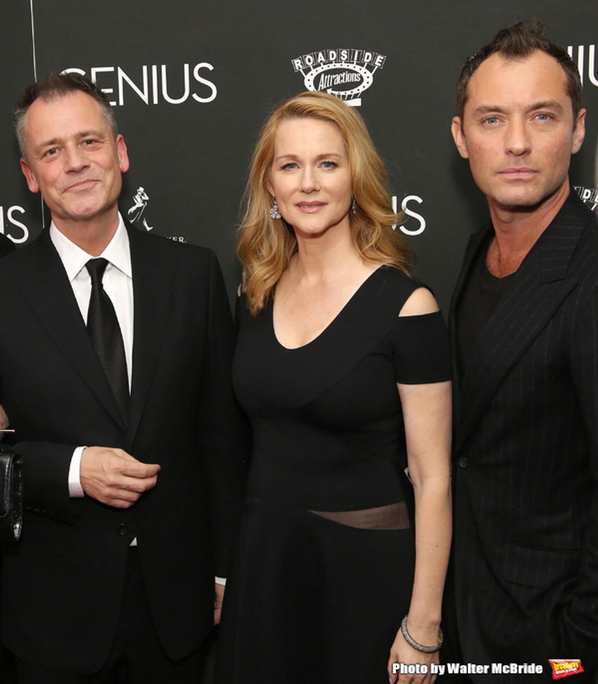 Michael Grandage, Laura Linney and Jude Law at 
