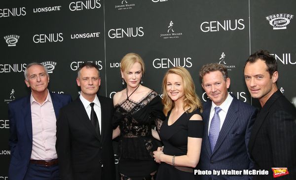 A. Scott Berg, Michael Grandage, Nicole Kidman, Laura Linney, John Logan and Jude Law Photo