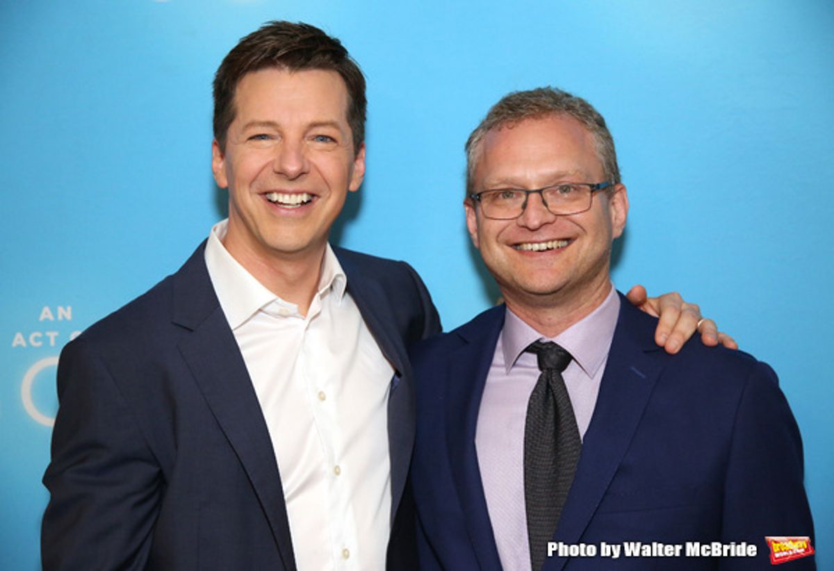 Sean Hayes and playwright David Javerbaum at 