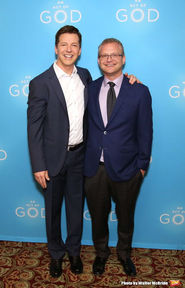 Sean Hayes and playwright David Javerbaum  Photo