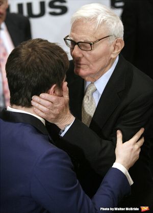 Daniel Radcliffe & Peter Shaffer ( PLAYWRIGHT )attending the EQUUS Opening Night Perf Photo