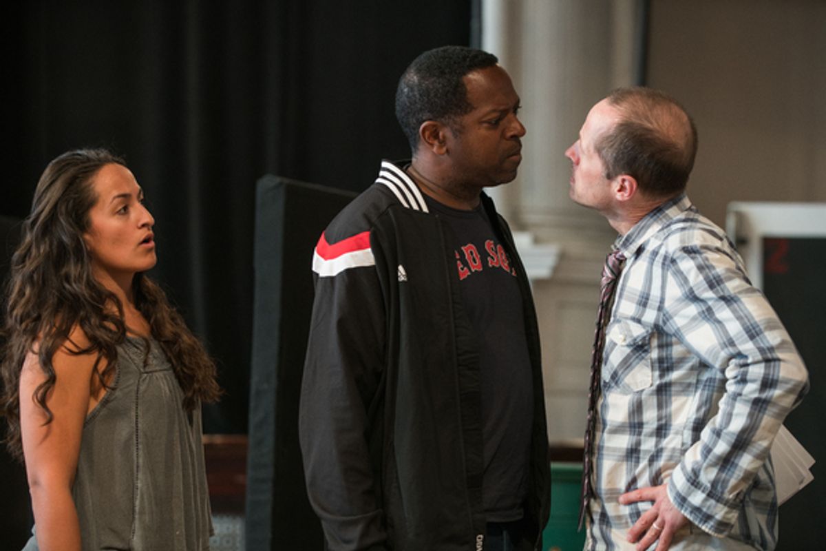 Elena Flores and ensemble members James Vincent Meredith and Tim Hopper at 