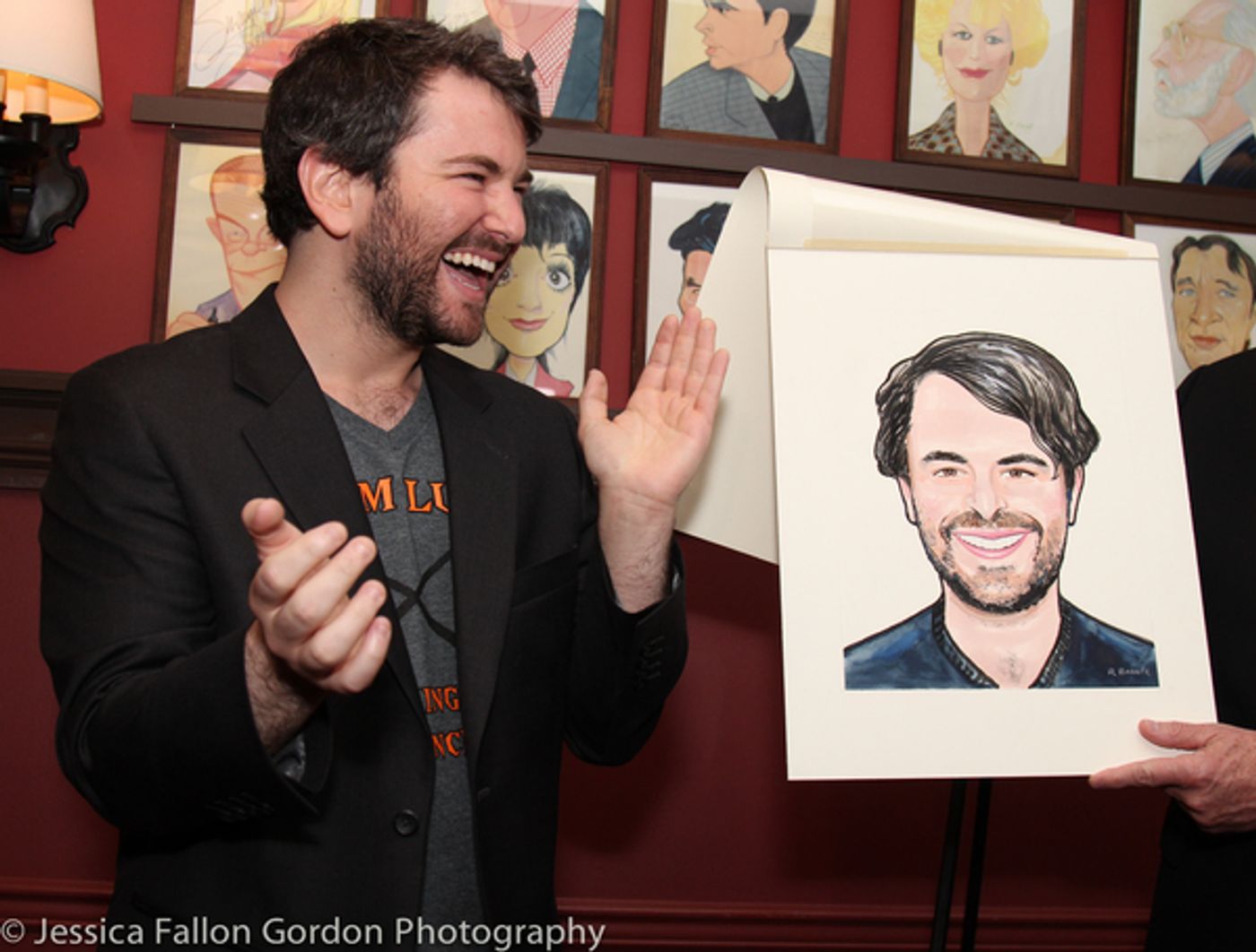 Photo Coverage: Tony Nominee Alex Brightman's Portrait Joins the Walls at Sardi's!  Image