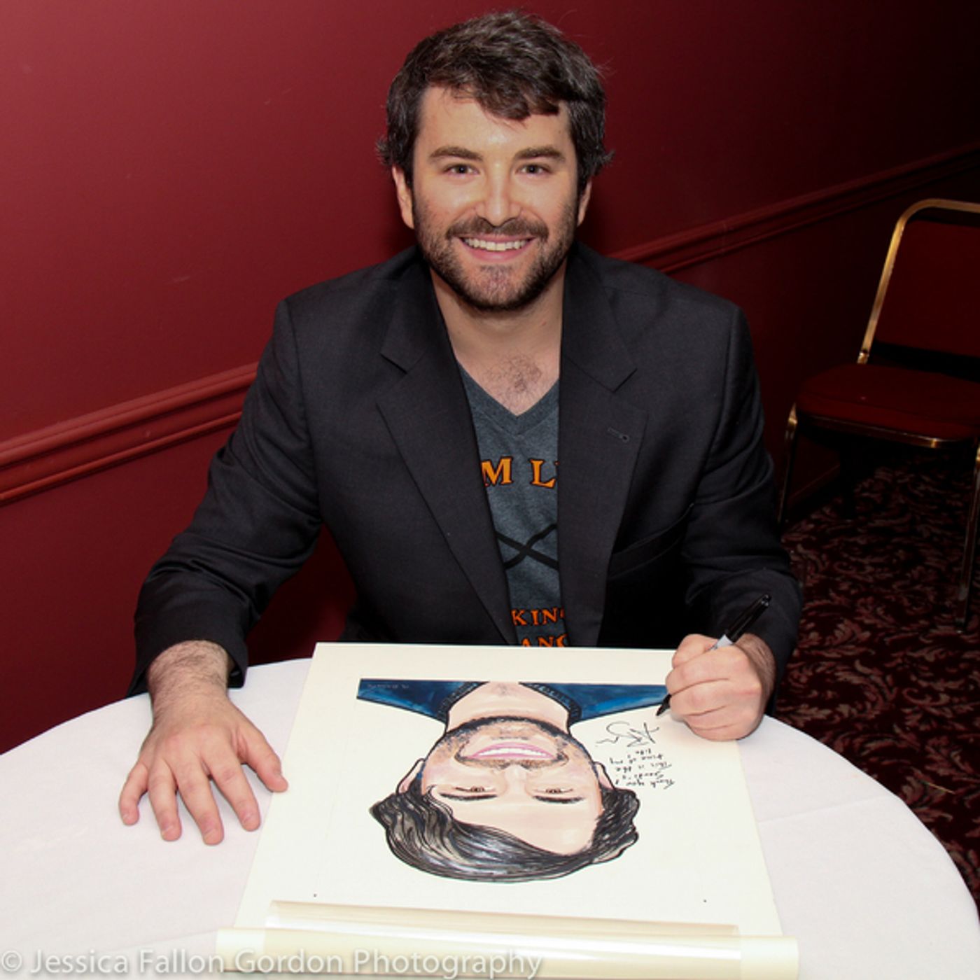 Photo Coverage: Tony Nominee Alex Brightman's Portrait Joins the Walls at Sardi's!  Image