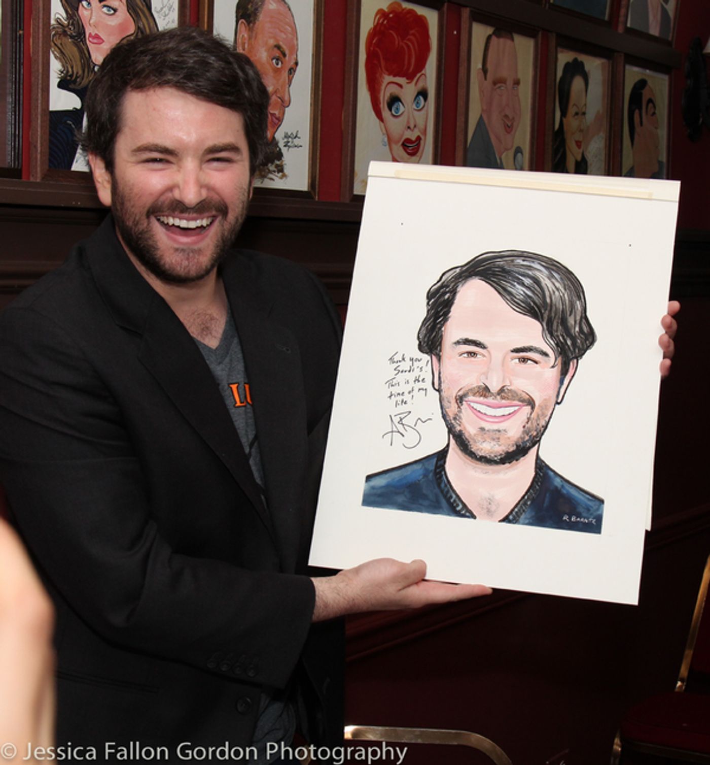 Photo Coverage: Tony Nominee Alex Brightman's Portrait Joins the Walls at Sardi's!  Image