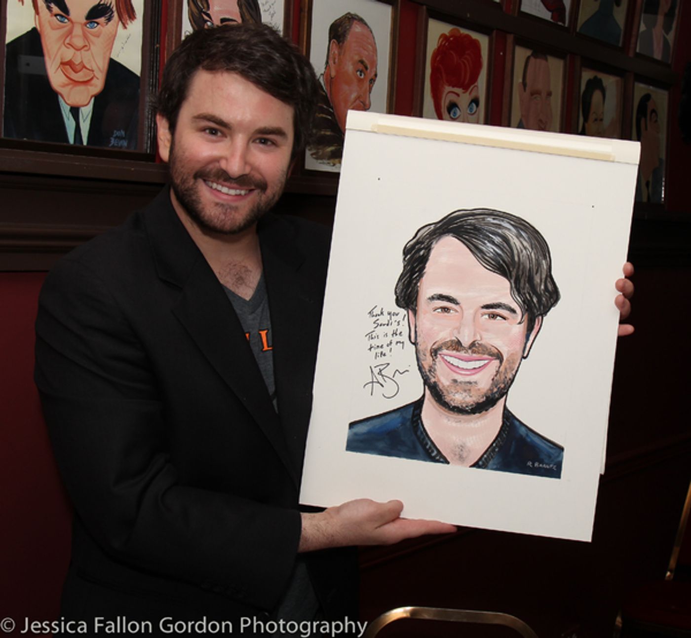 Photo Coverage: Tony Nominee Alex Brightman's Portrait Joins the Walls at Sardi's!  Image
