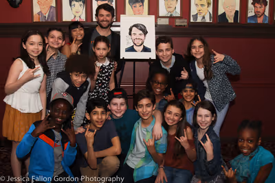 Alex Brightman and the kids of School of Rock Photo
