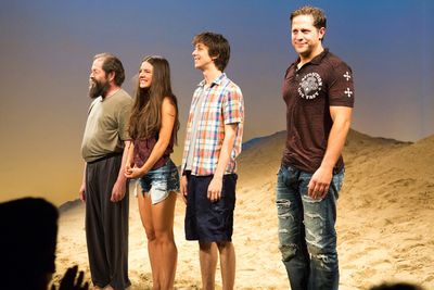 Jonathan Hadary, Elise Kibler, Owen Campbell, Joe Tippett Photo