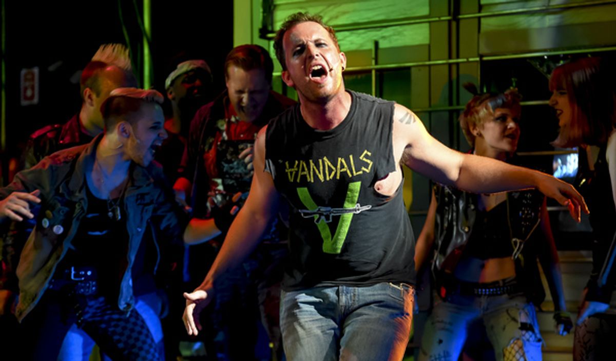 Scenes from American Idiot at Milburn Stone Theater (photo by Scott Serio) at 