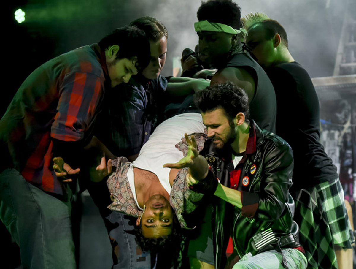 Scenes from American Idiot at Milburn Stone Theater (photo by Scott Serio) at 