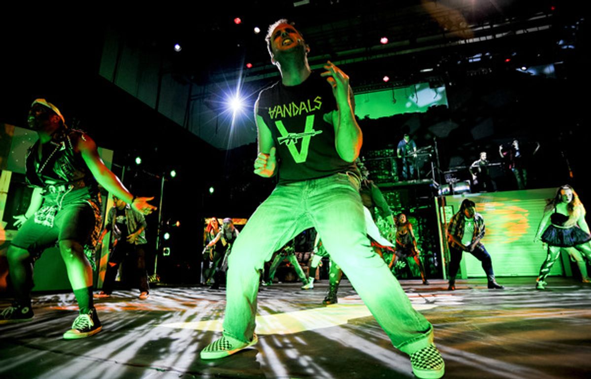 Scenes from American Idiot at Milburn Stone Theater (photo by Scott Serio) at 