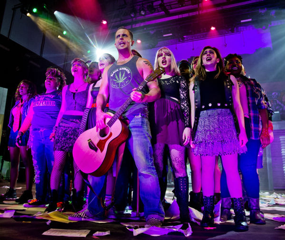 Scenes from American Idiot at Milburn Stone Theater (photo by Scott Serio) at 