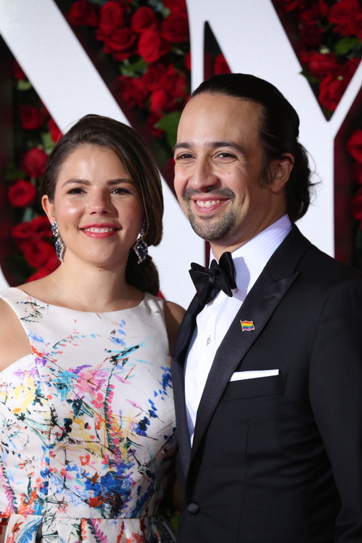 Lin Manuel Miranda and Wife Vanessa Nadal at 