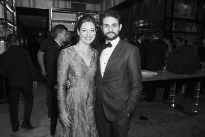 Jennifer Simard and Arian Moayed Photo