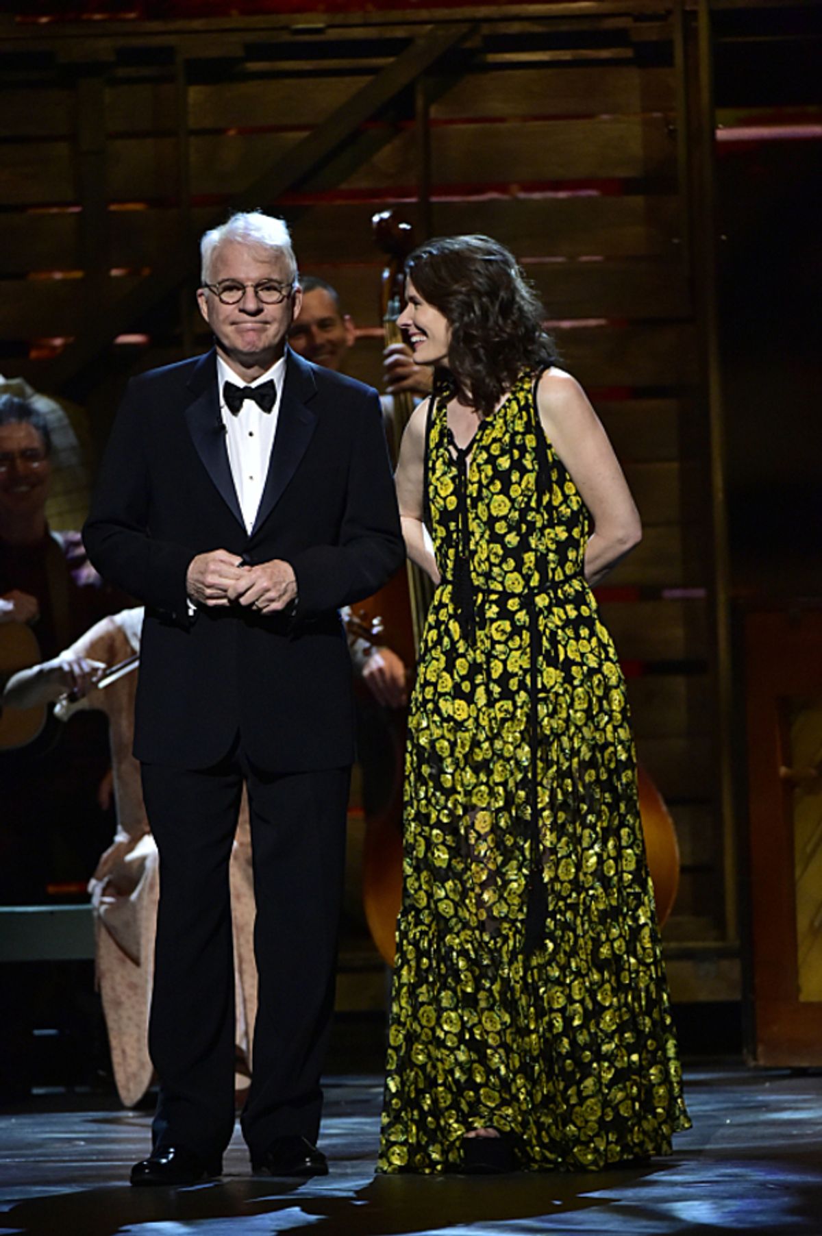 Steve Martin, Edie Brickell, and the cast of Bright Star at 