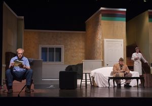 Robert Lunde as Dan, Justin Mullis as Kenneth, and Tina Huey as Bev Photo