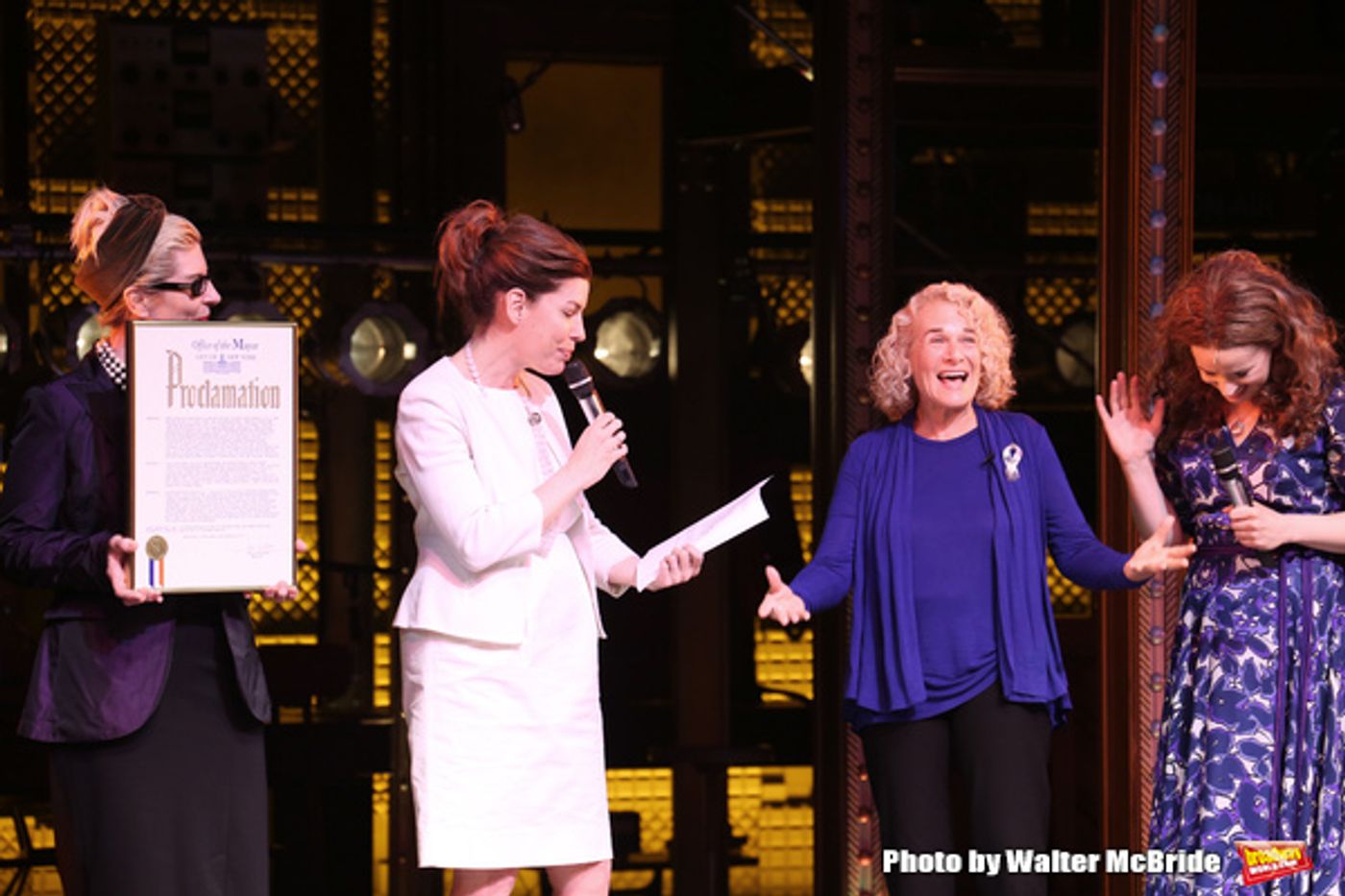 Photo Coverage: Carole King Helps BEAUTIFUL Celebrate 1000 Performances on Broadway!  Image