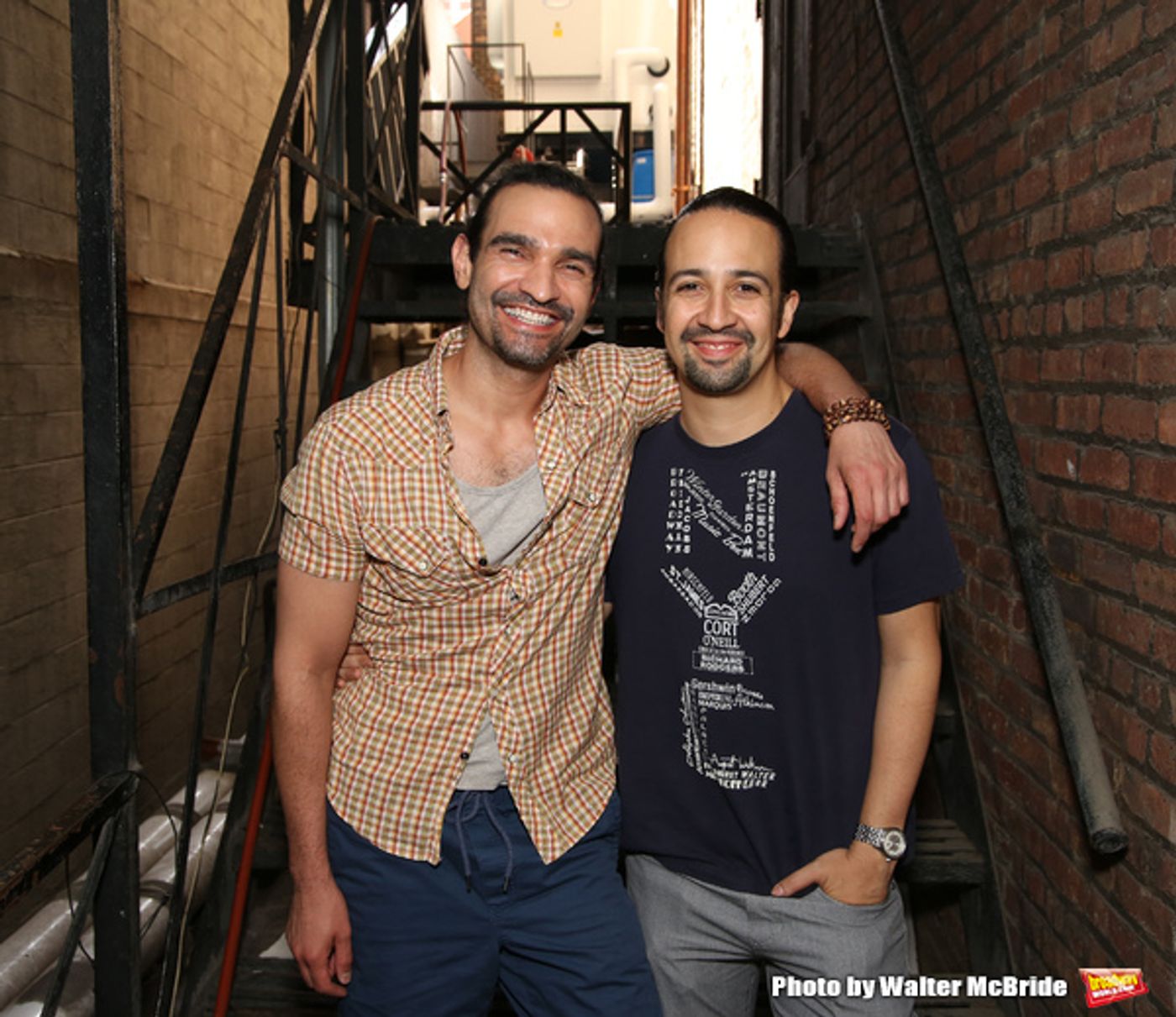 Exclusive Photo Coverage: Hangin' with the Hamiltons- Backstage with Lin-Manuel Miranda & Javier Muñoz!  Image
