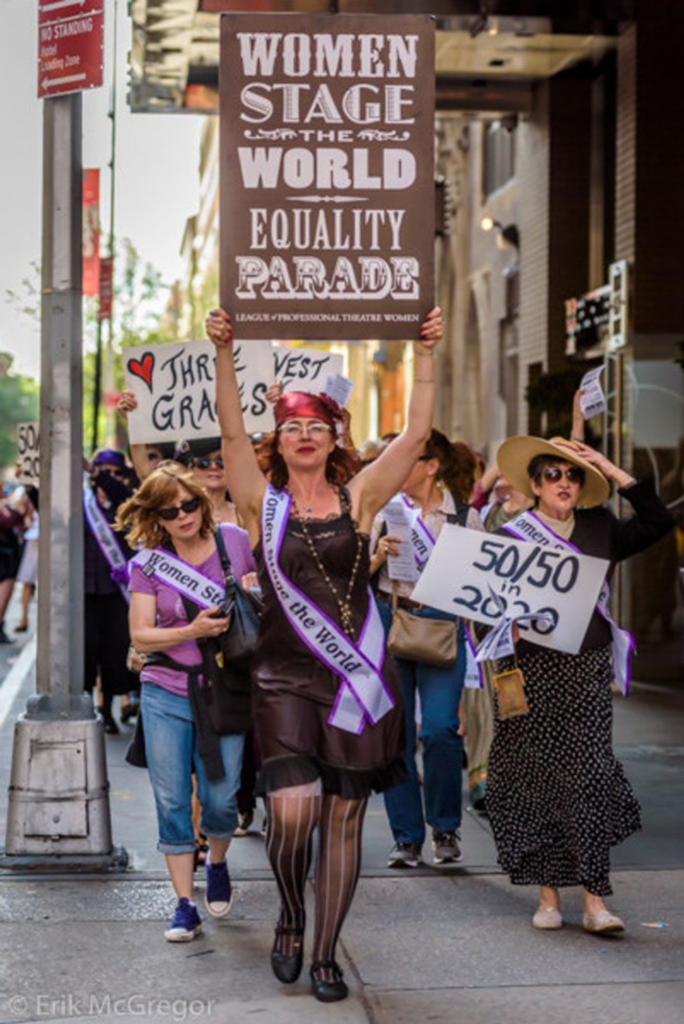 Photo Flash: The League of Professional Theatre Women Lead Equality March Through Times Square  Image