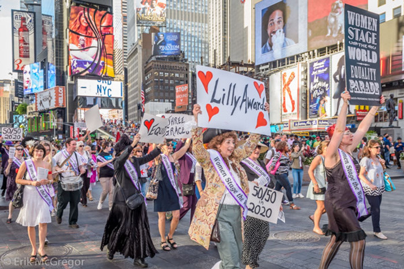 Photo Flash: The League of Professional Theatre Women Lead Equality March Through Times Square  Image
