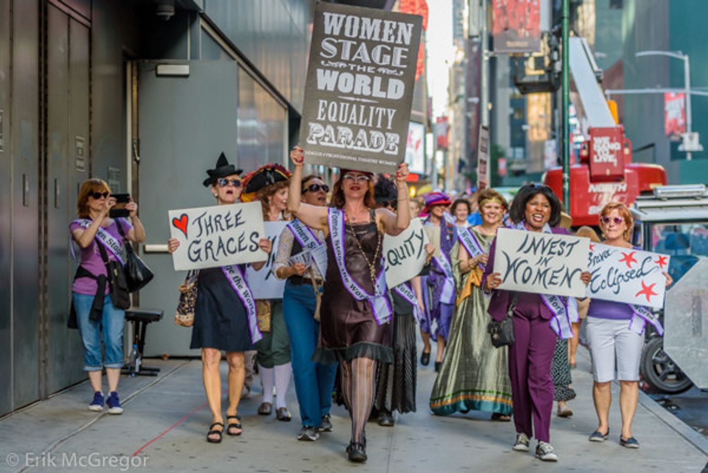 Photo Flash: The League of Professional Theatre Women Lead Equality March Through Times Square  Image