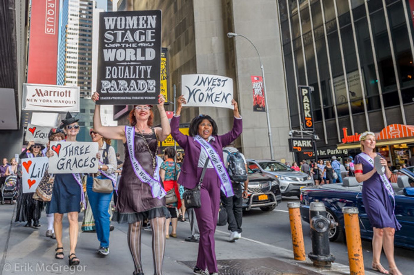 Photo Flash: The League of Professional Theatre Women Lead Equality March Through Times Square  Image