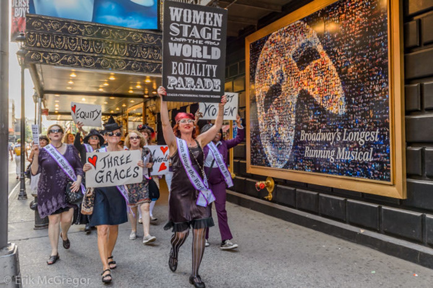 Photo Flash: The League of Professional Theatre Women Lead Equality March Through Times Square  Image
