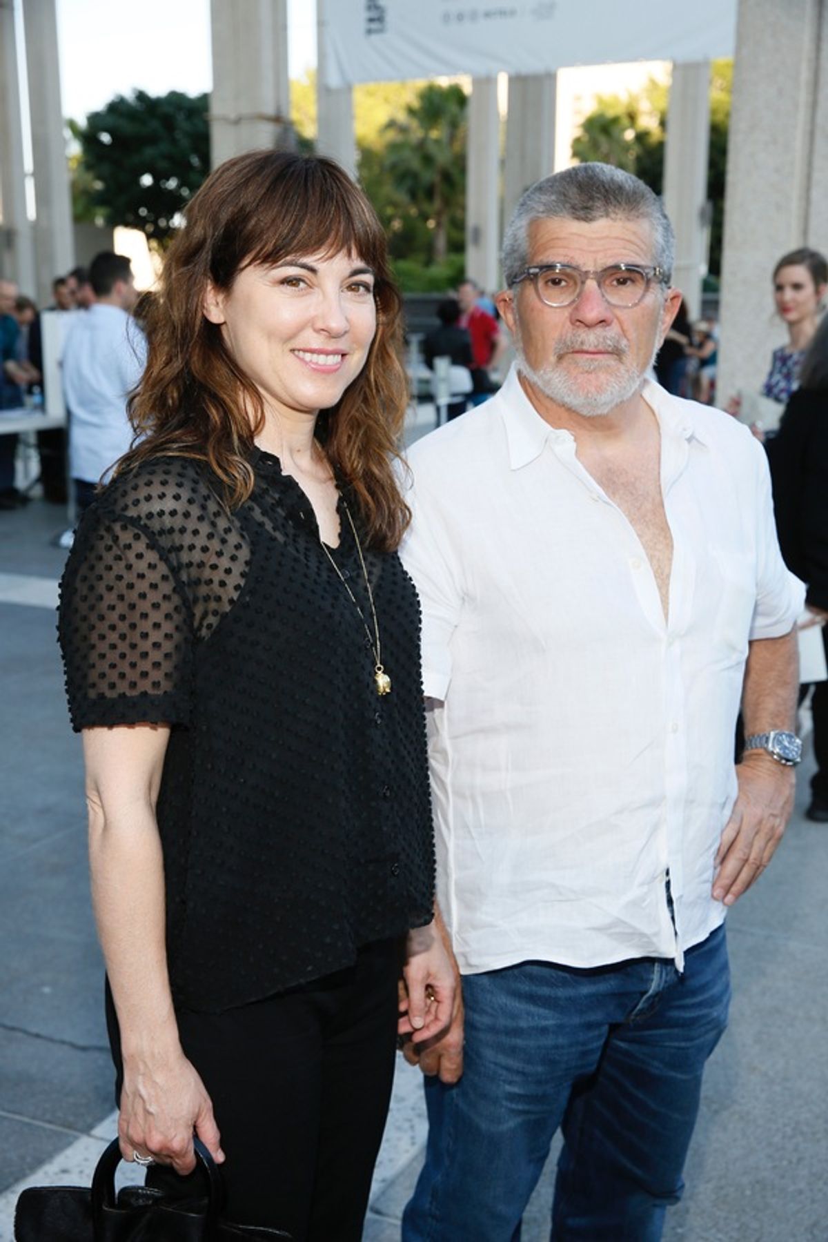 Actress Rebecca Pidgeon and David Mamet at 