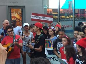 Young people from the Broadway community sing John Lennon's 'Imagine' for peace @ BroadwayWorld Young people from the Broadway community sing John Lennon's 'Imagine' for peace Photo