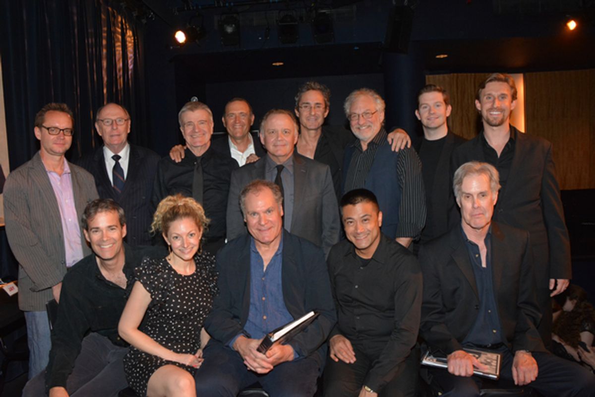 Michael Riedel, Paxton Whitehead, James Prendergast, Victor Slezak, Andrew Weems, Marc Vietor, Tim Jerome, Rory O'Malley, Bill Army, James Ludwig, Lauren Molina, Jay O. Sanders, Ariel Estrada and Jack Gilpin at 